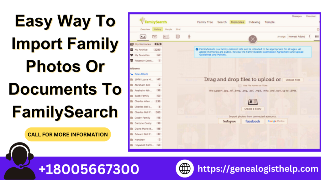 Upload Photos or Documents to FamilySearch