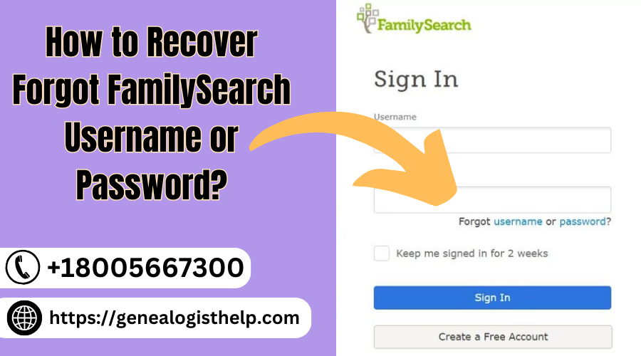 Forgot FamilySearch Username or Password